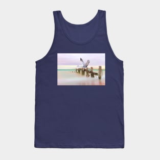 Sandhill Crane and Old Dock Tank Top